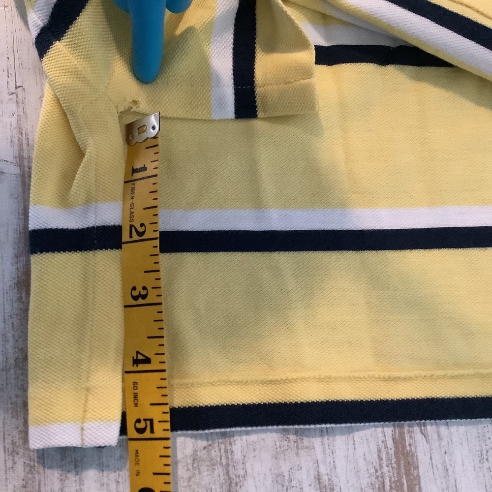 Polo by Ralph Lauren Yellow, White & Blue Striped w/ Red Pony Mens XXL - Picture 10 of 16